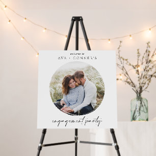 Modern Photo Wedding Engagement Party Welcome Sign