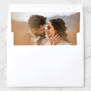 Modern Photo Wedding Envelope Liner