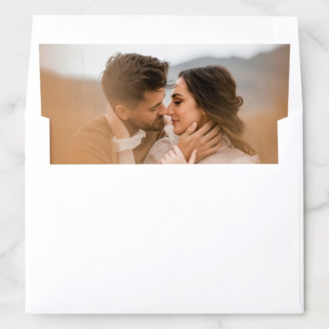 Modern Photo Wedding Envelope Liner (In Envelope)