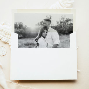 Modern Photo Wedding Envelope Liner