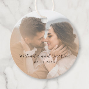 Modern Photo Wedding Favor Tags