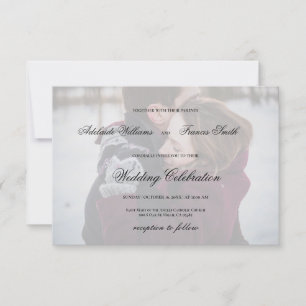 modern photo wedding invitation