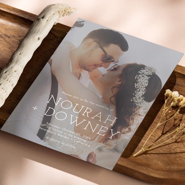 Modern Photo Wedding Invitation | Simple & Elegant (Modern Photo Personalized Wedding Invitation | Simple & Elegant)