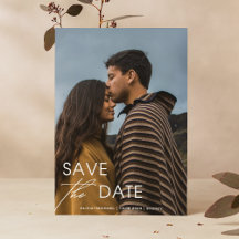 Modern Photo Wedding & Minimalist Save the Date