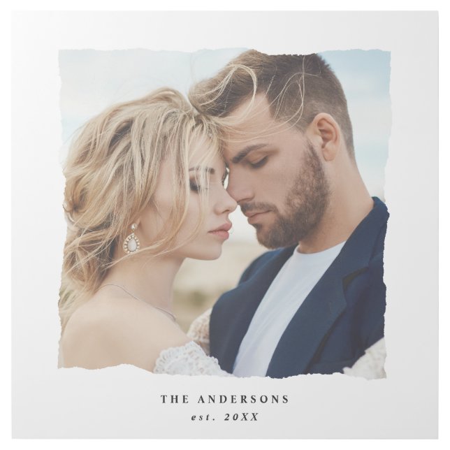 Modern photo wedding personalized established in gallery wrap (Front)