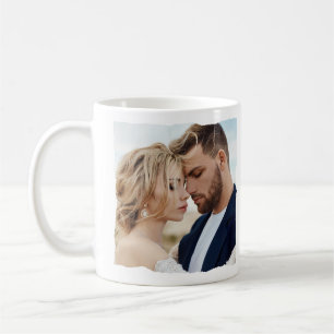 Modern photo wedding personalized Mr and Mrs Coffee Mug