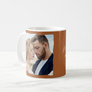 Modern photo wedding personalized Mr and Mrs Coffee Mug