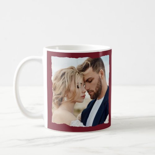 Modern photo wedding personalized Mr and Mrs Coffee Mug
