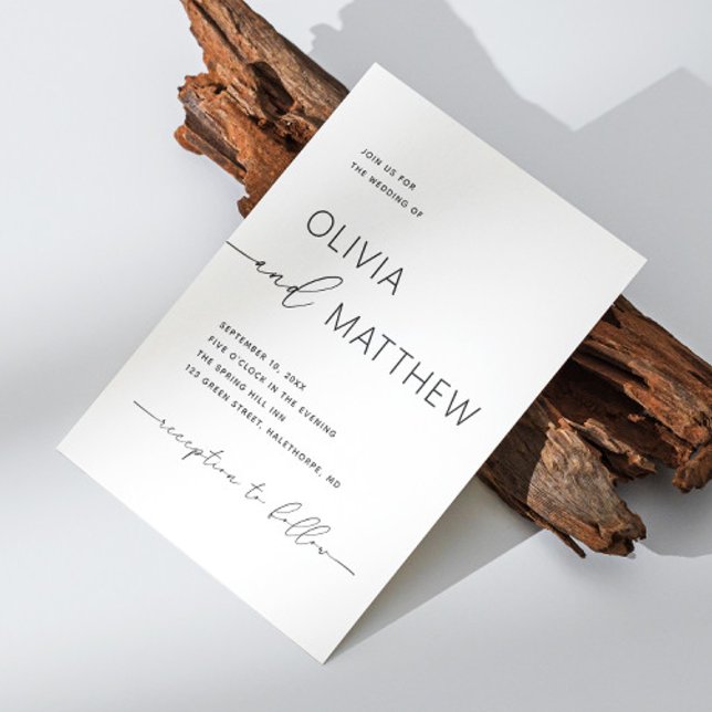 Modern Photo Wedding + QR Code | Clean Typography Invitation (Creator Uploaded)