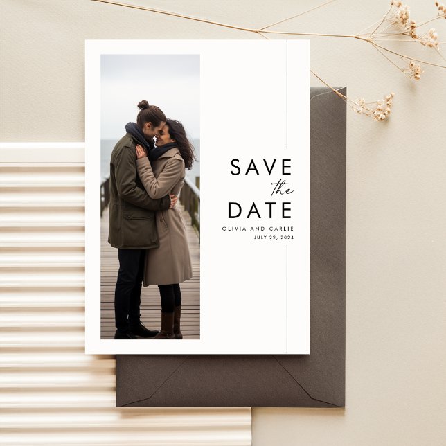 Modern Photo Wedding Save Date Invitation (Creator Uploaded)