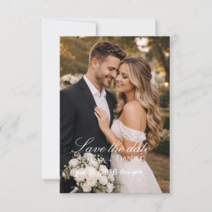 "Modern Photo Wedding Save Flat Save The Date Card