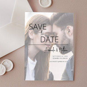 Modern Photo Wedding Save The Date Acrylic Invitations