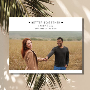 Modern Photo Wedding Save the Date Announcement Postcard