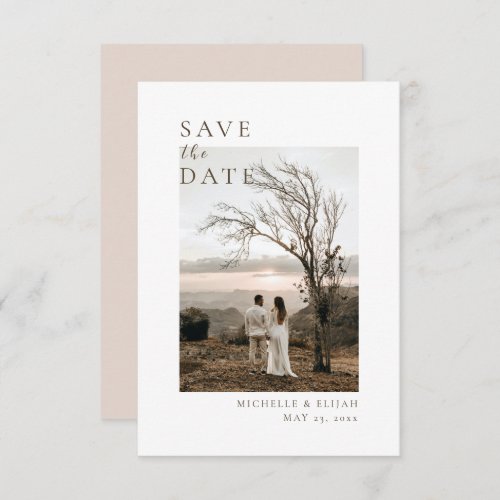 Modern Photo Wedding Save the Date Card