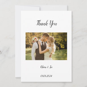 Modern photo wedding save the date card