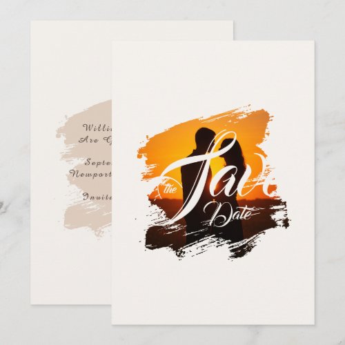 Modern Photo Wedding Save The Date Invitation
