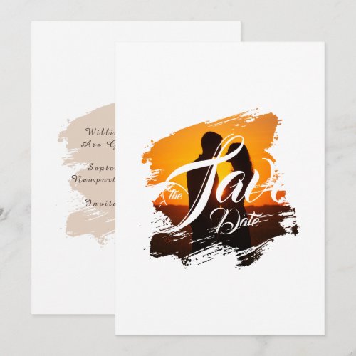 Modern Photo Wedding Save The Date Invitation