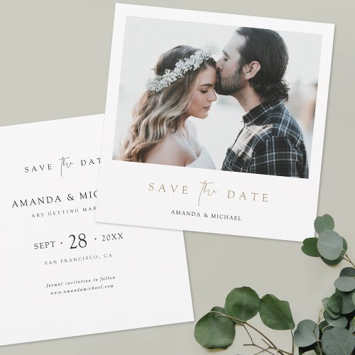 Modern Photo Wedding Save the Date Invite Template