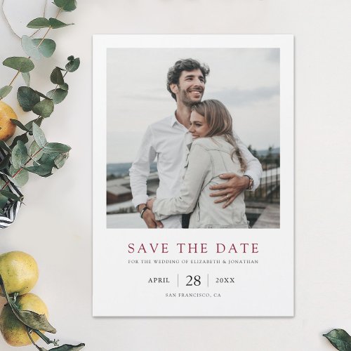 Modern Photo Wedding Save the Date Magnets