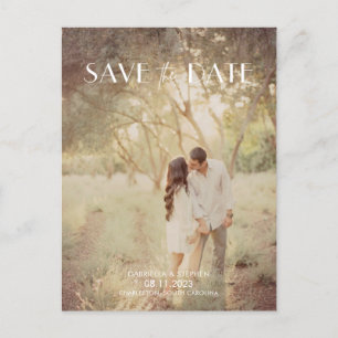 Modern Photo Wedding Save the Date Postcards
