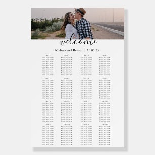 Modern Photo Wedding Seating Chart  Foam Board