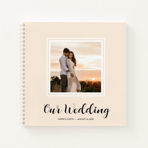 Modern Photo Wedding Spiral Guest Book
