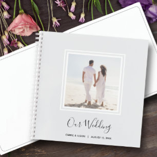 Modern Photo Wedding Spiral Guest Book