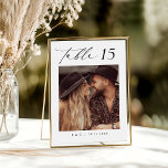 Modern Photo Wedding Table Number<br><div class="desc">Make your reception tables unforgettable with our Modern Photo Wedding Table Number cards. Featuring a sleek, minimal design, these table numbers highlight a favorite photo of the couple for a personalized and stylish touch. Perfectly combining elegance and modern charm, they add warmth and individuality to your celebration while guiding guests...</div>