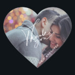 Modern Photo Wedding Thank You Favor Stickers<br><div class="desc">Customize these wedding favor thank you stickers with your favorite photograph and your names.</div>