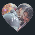 Modern Photo Wedding Thank You Favor Stickers<br><div class="desc">Customize these wedding favor thank you stickers with your favorite photograph and your names.</div>