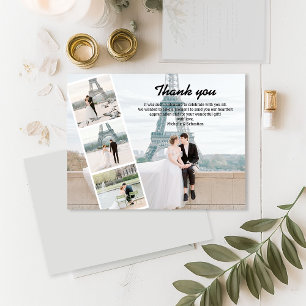 Modern Photo Wedding Thank You Postcard