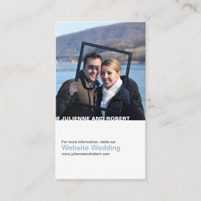 Modern Photo Wedding Website Card (Front)