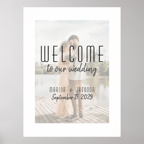 Modern Photo Wedding Welcome Poster