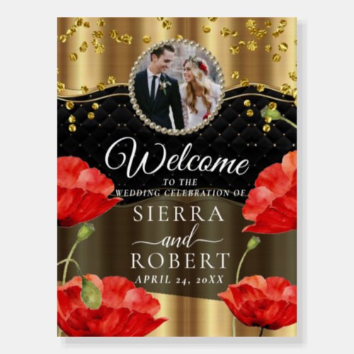 Modern Photo Wedding Welcome Sign