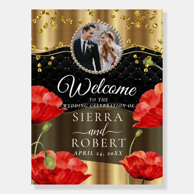 Modern Photo Wedding Welcome Sign (Front)