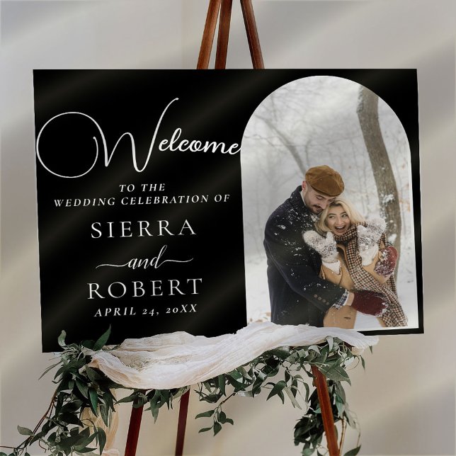 Modern Photo Wedding Welcome Sign Foam Board (Creator Uploaded)