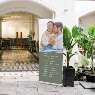 Modern Photo Welcome Timeline Chart Retractable Banner