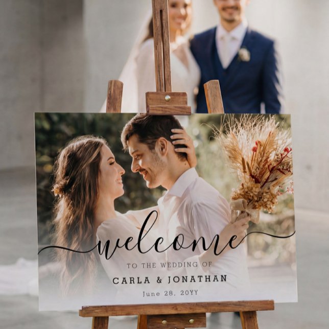 Modern Photo Welcome to Our Wedding Reception Sign (Creator Uploaded)