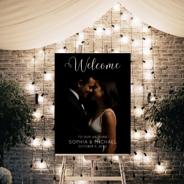 Modern Photo Welcome to Our Wedding Sign Elegant (Creator Uploaded)