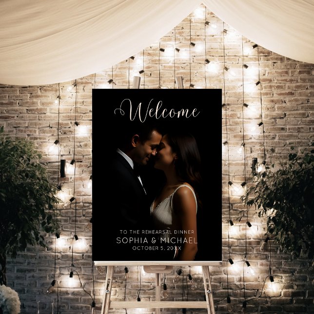 Modern Photo Welcome to the Rehearsal Dinner Sign  (Creator Uploaded)