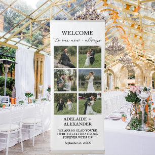 Modern Photo Welcome Wedding Vertical  Retractable Banner