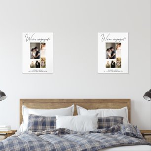 Modern Photo We're Engaged Engagement  Wall Art Sets