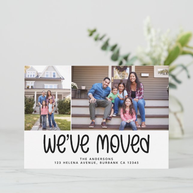 Modern Photo We've Moved Change of Address Announcement (Standing Front)