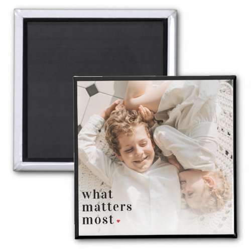 Modern Photo  What Matters Most Positive Quote Magnet