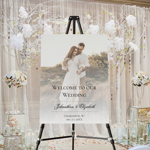 Modern Photo with Overlay Wedding Welcome Foam Board