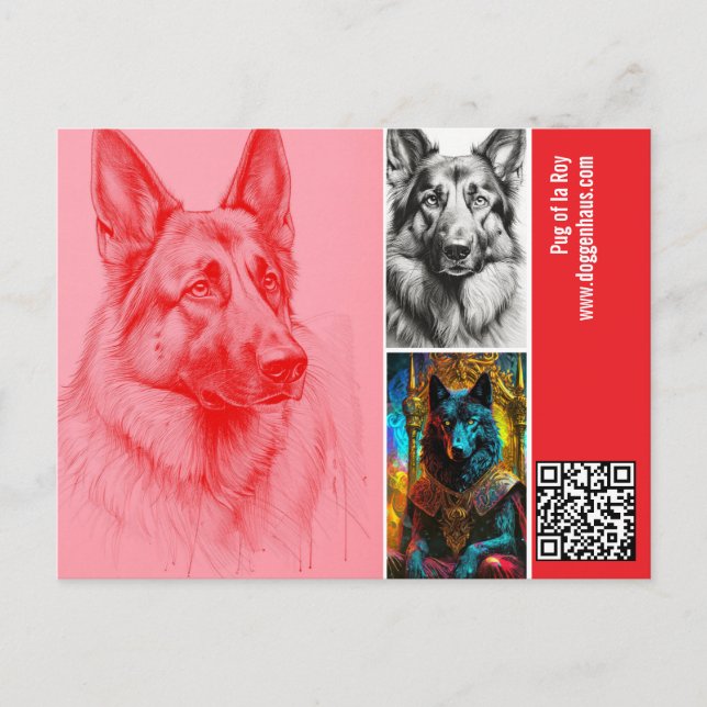 Modern Photograph German Shepherd  Postcard (Front)