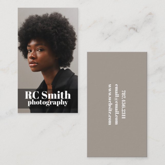 Modern Photographer Business Card (Front/Back)