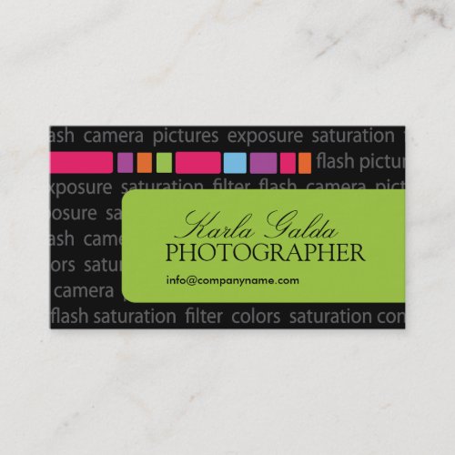 Modern Photographer Business Card