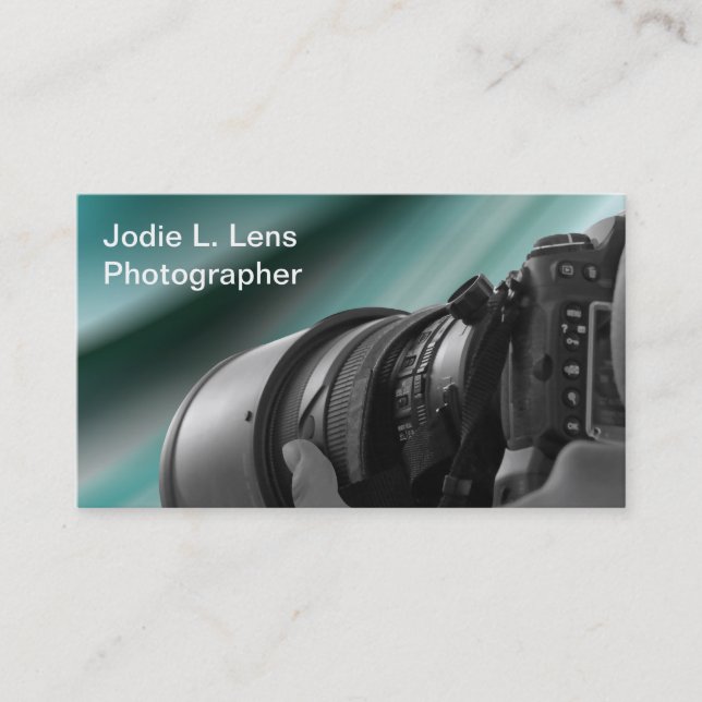Modern Photographer Business Card Template (Front)