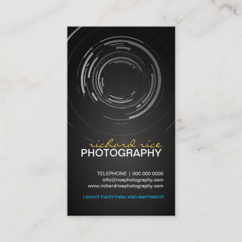 Modern Photographer Business Cards